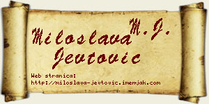 Miloslava Jevtović vizit kartica